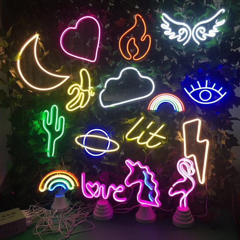 Creating A Quirky Space With Light-Up Signs For Room